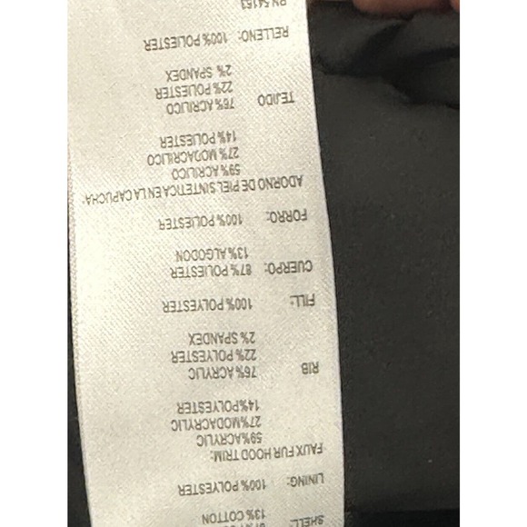 ANDREW MARC White/Black Quilt Lined Insulated Zip/Snap Faux Fur Hood JACKET XL - Picture 16 of 16